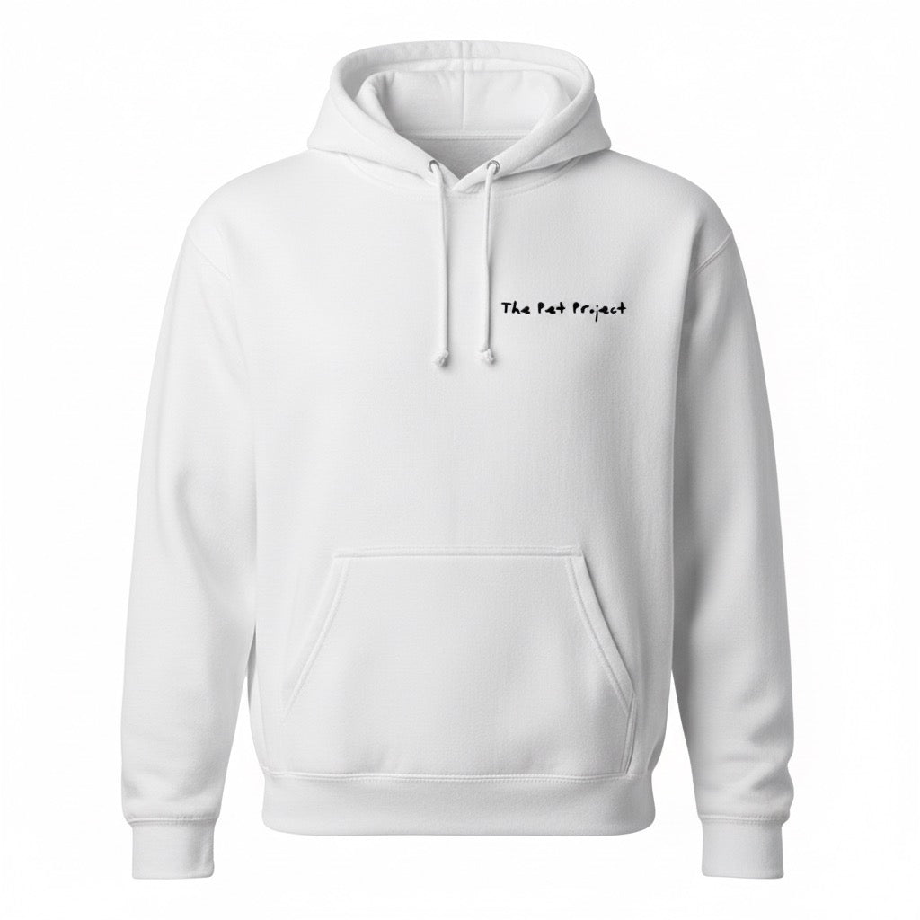 White logo hoodie